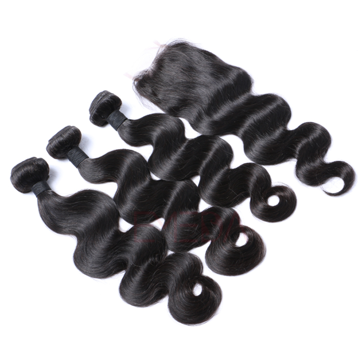 EMEDA Human hair Bundles Peruvian virgin hair Weft hair extensions HW028